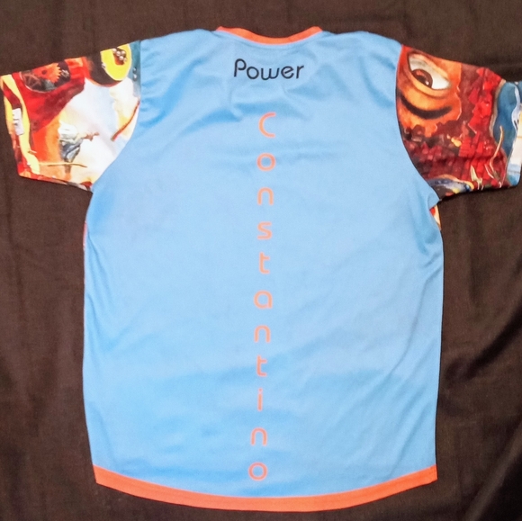 Men's awesome t-shirt 100% polyester lightweight breathable size large . - Picture 2 of 8